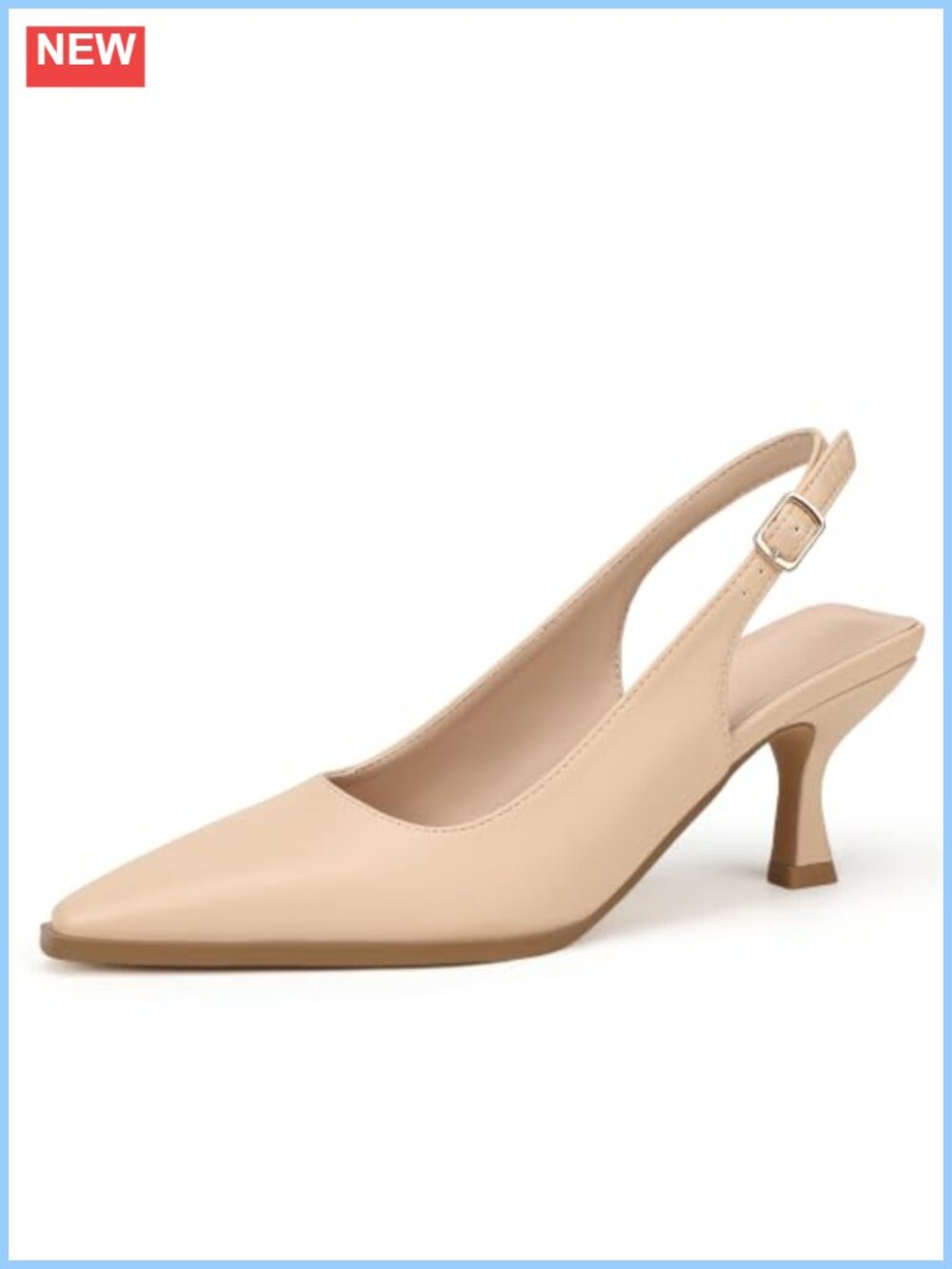 IDIFU Slingback Kitten Heels Backless Wedding Party Dress Pumps